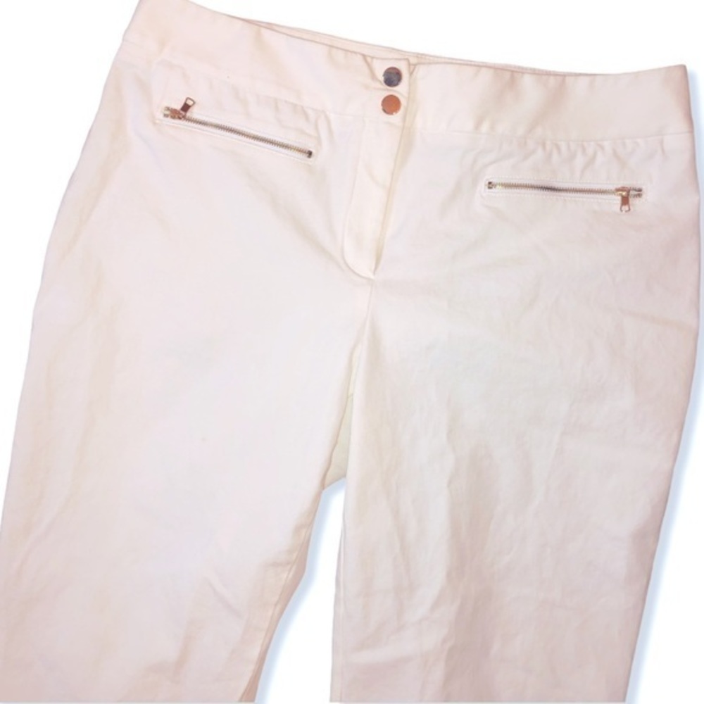 5 for $25 ❄️ Alfani Zipper Front white pants - Picture 3 of 7